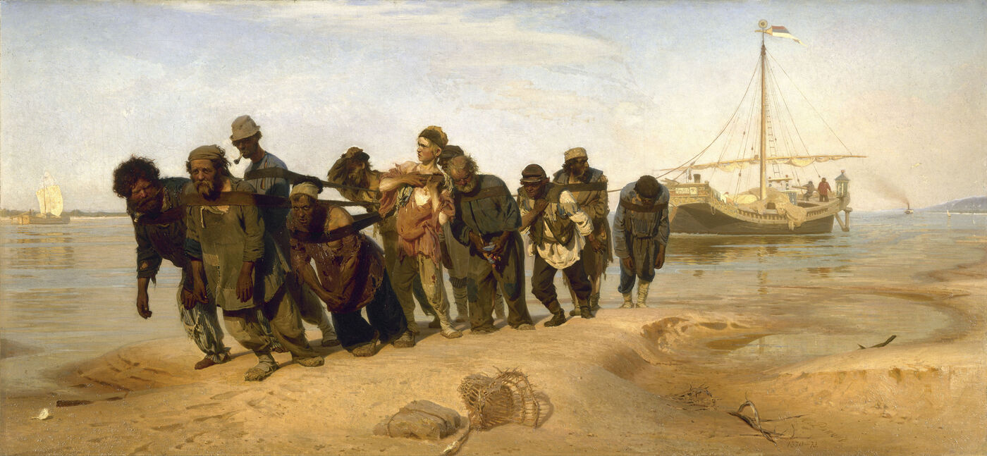 Burlaks on the Volga by Ilya Repin