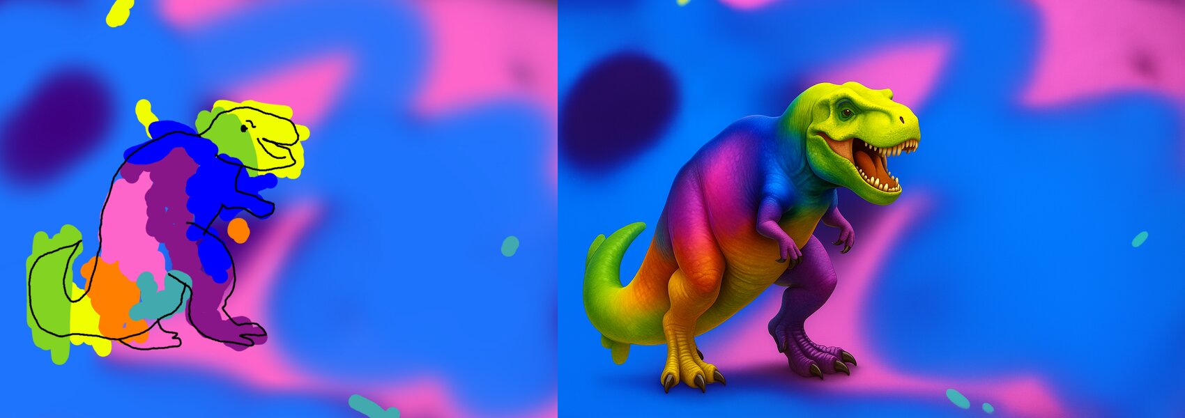 Rainbow dinosaur
