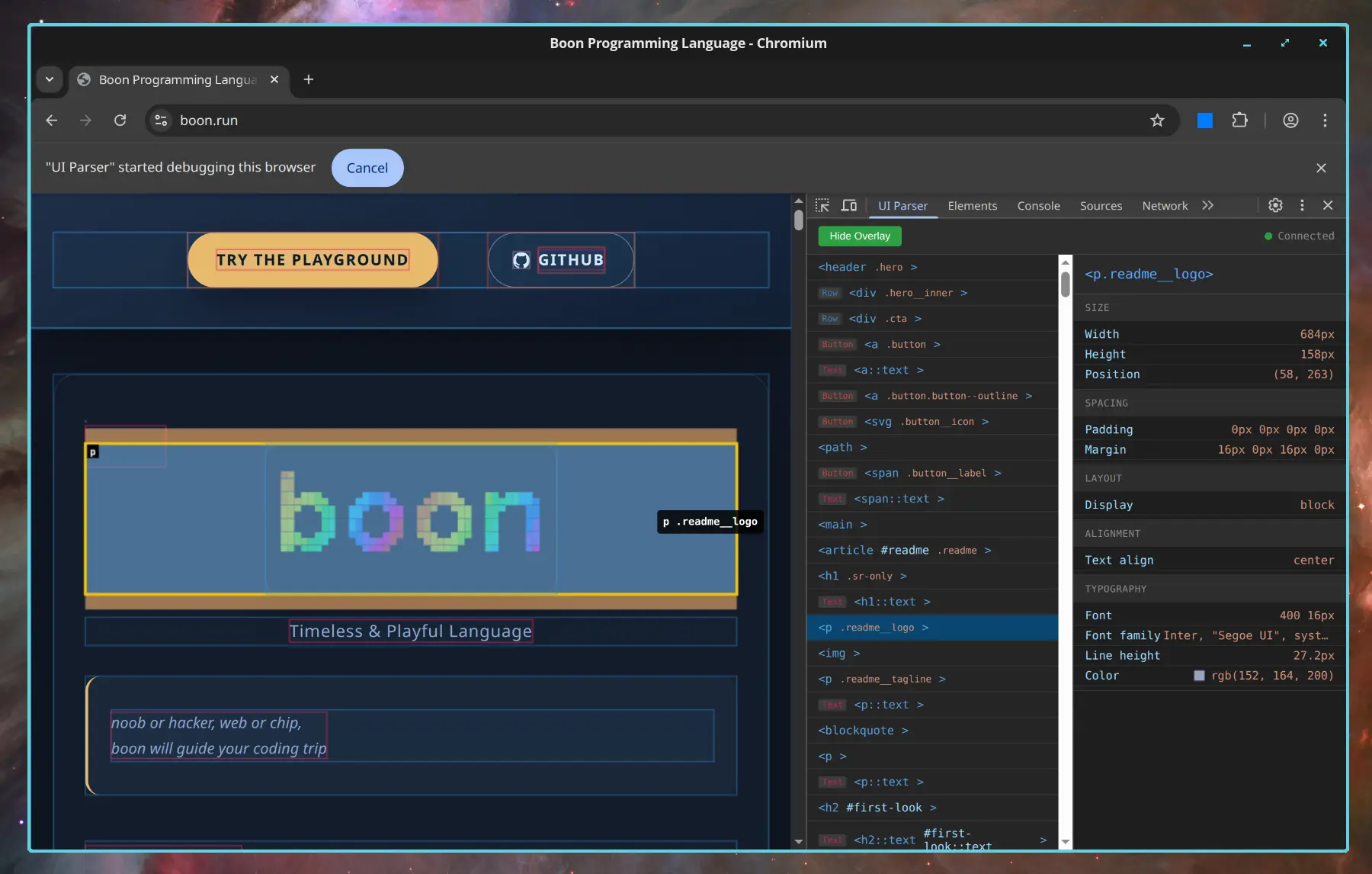 UI Parser overlay visualization